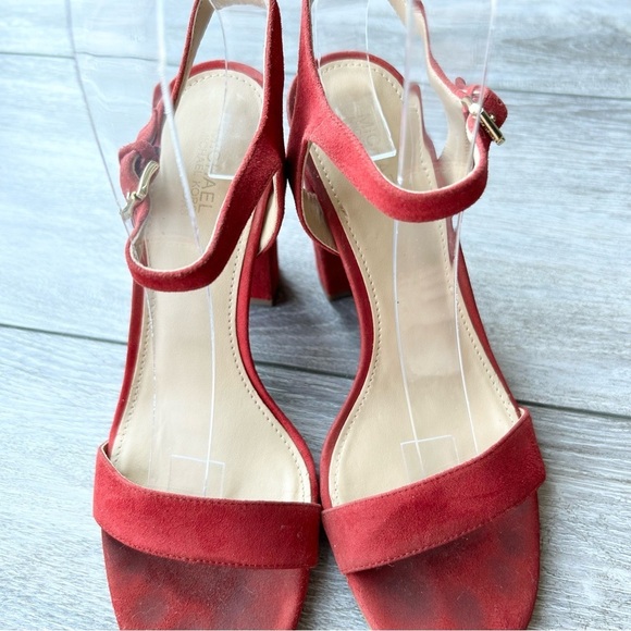 Michael KORS Francine Block Heel Strappy  Sandal in scarlet - Picture 4 of 15